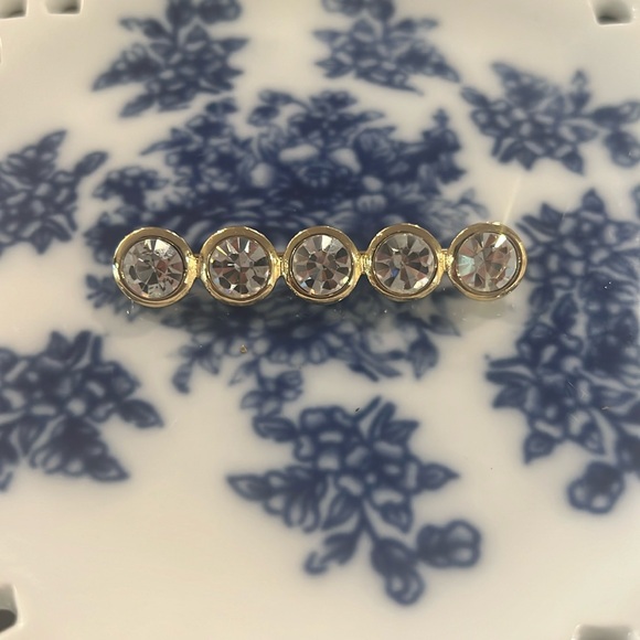 Christian Dior Vintage Pin with 5 Large Swarovski Pave Crystals - Picture 1 of 4